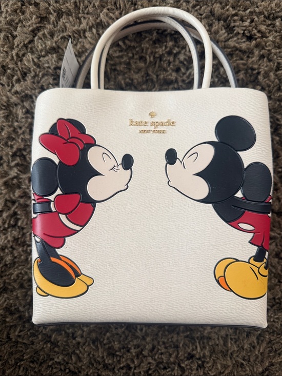 kate spade Handbags - kate spade White Leather Minnie & Mickey Kiss Tote